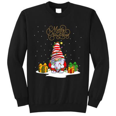 Gnome With Snow Xmas Funny Merry Christmas Tall Sweatshirt