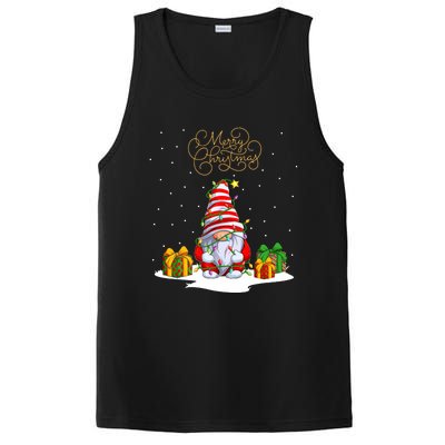 Gnome With Snow Xmas Funny Merry Christmas PosiCharge Competitor Tank