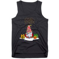 Gnome With Snow Xmas Funny Merry Christmas Tank Top