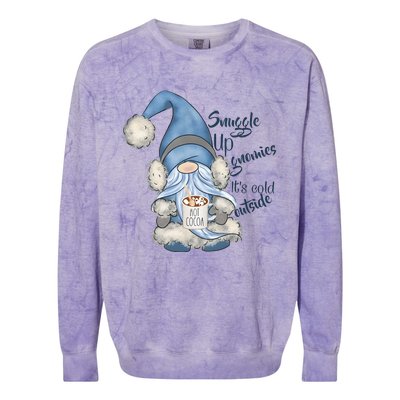 Gnome Winter Snuggle Up Gnomies It Is Cold Outside Colorblast Crewneck Sweatshirt