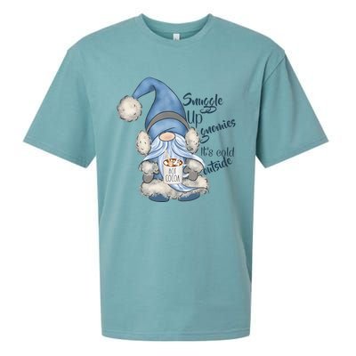 Gnome Winter Snuggle Up Gnomies It Is Cold Outside Sueded Cloud Jersey T-Shirt