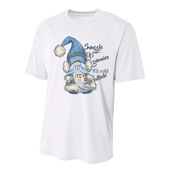 Gnome Winter Snuggle Up Gnomies It Is Cold Outside Performance Sprint T-Shirt