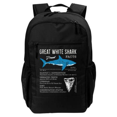 Great White Shark Facts Educational Shark Lover Sharks Tooth Backpack