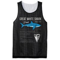 Great White Shark Facts Educational Shark Lover Sharks Tooth Mesh Reversible Basketball Jersey Tank