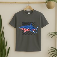 Great White Shark USA Flag Week Sharks T-Shirt