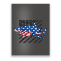 Great White Shark USA Flag Week Sharks Poster