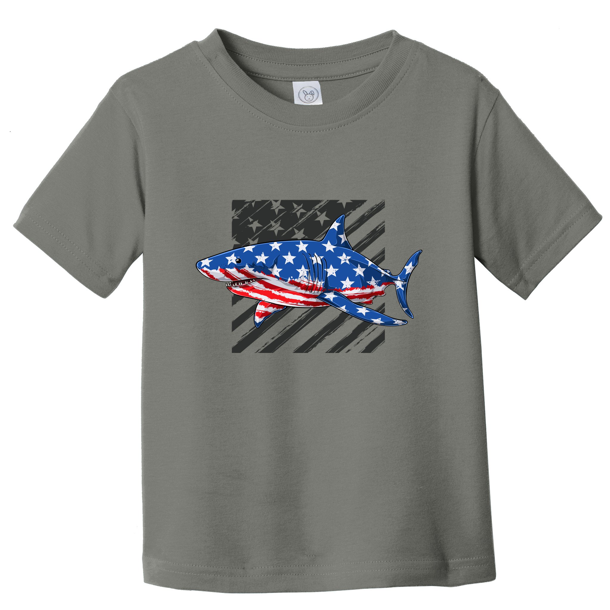 Great White Shark USA Flag Week Sharks Toddler T-Shirt