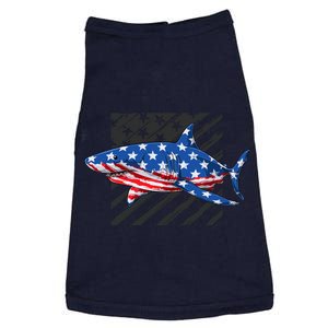 Great White Shark USA Flag Week Sharks Doggie Tank