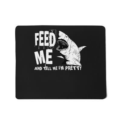 Great White Shark Feed Me Largest Predator Ocean Biologists Mousepad