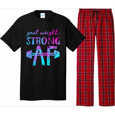 Goal Weight Strong AF Workout Motivational Pajama Set