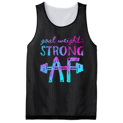 Goal Weight Strong AF Workout Motivational Mesh Reversible Basketball Jersey Tank