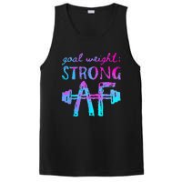 Goal Weight Strong AF Workout Motivational PosiCharge Competitor Tank