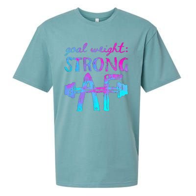 Goal Weight Strong AF Workout Motivational Sueded Cloud Jersey T-Shirt