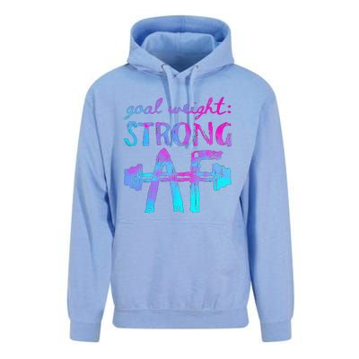 Goal Weight Strong AF Workout Motivational Unisex Surf Hoodie