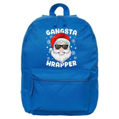 Gangsta Wrapper Santa Gangster Wrapper Funny Christmas 16 in Basic Backpack