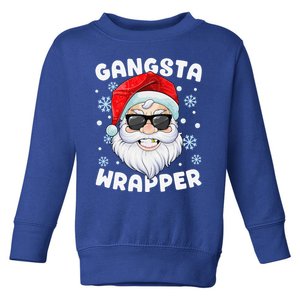 Gangsta Wrapper Santa Gangster Wrapper Funny Christmas Toddler Sweatshirt