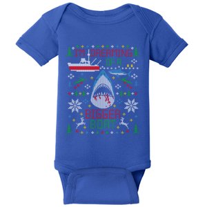 Great White Shark Fishing Ugly Christmas Sweater Party Gift Cool Gift Baby Bodysuit