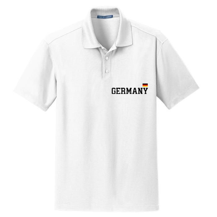 Germany Women Soccer Fan German Flag Dry Zone Grid Polo