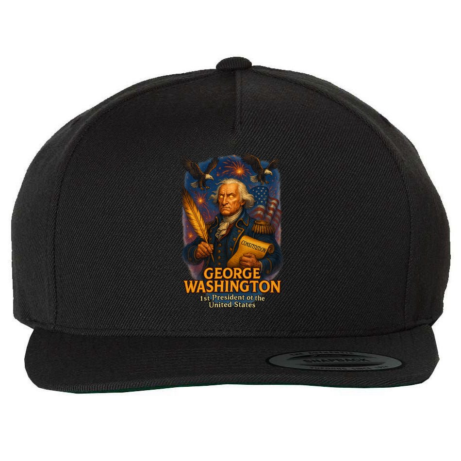 George Washington The Presidential Chronicles Wool Snapback Cap