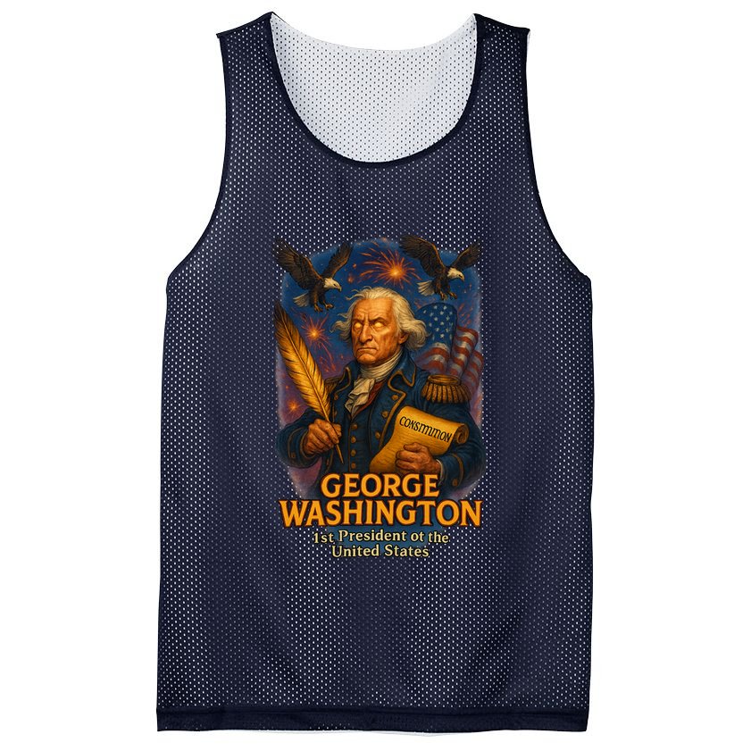 George Washington The Presidential Chronicles Mesh Reversible Basketball Jersey Tank