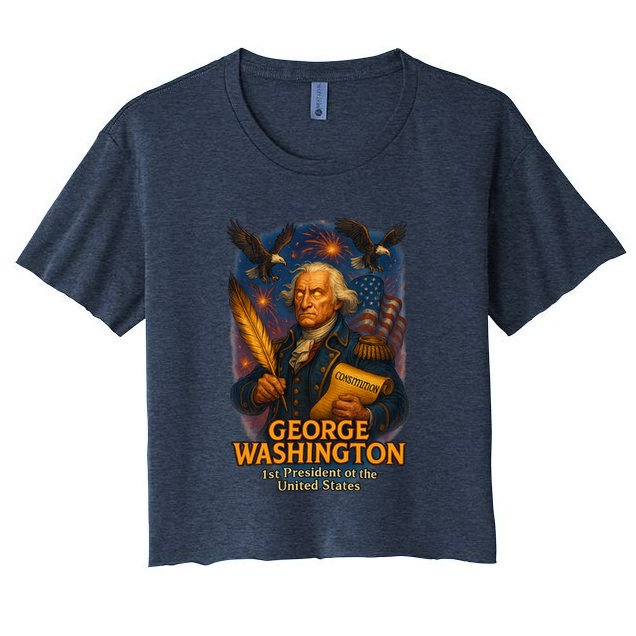 George Washington The Presidential Chronicles Women's Crop Top Tee