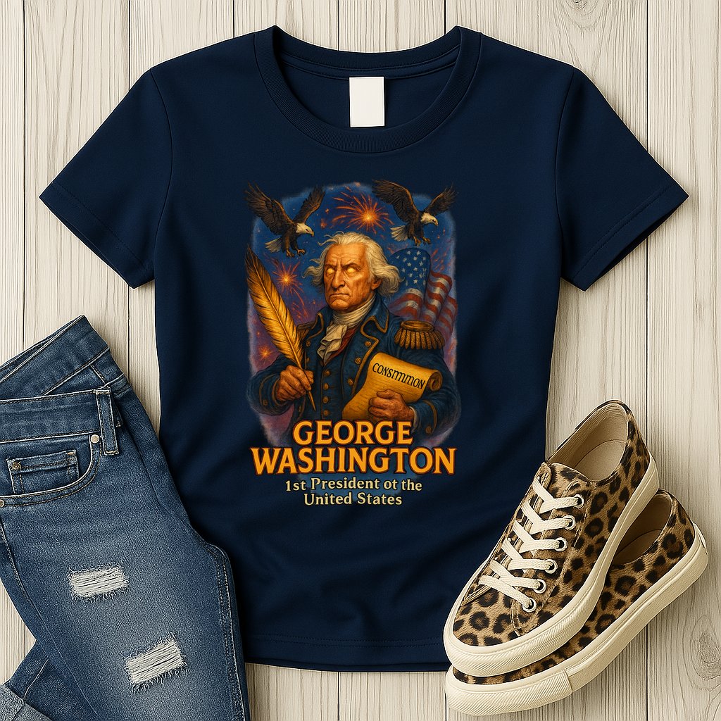George Washington The Presidential Chronicles Womens T-Shirt