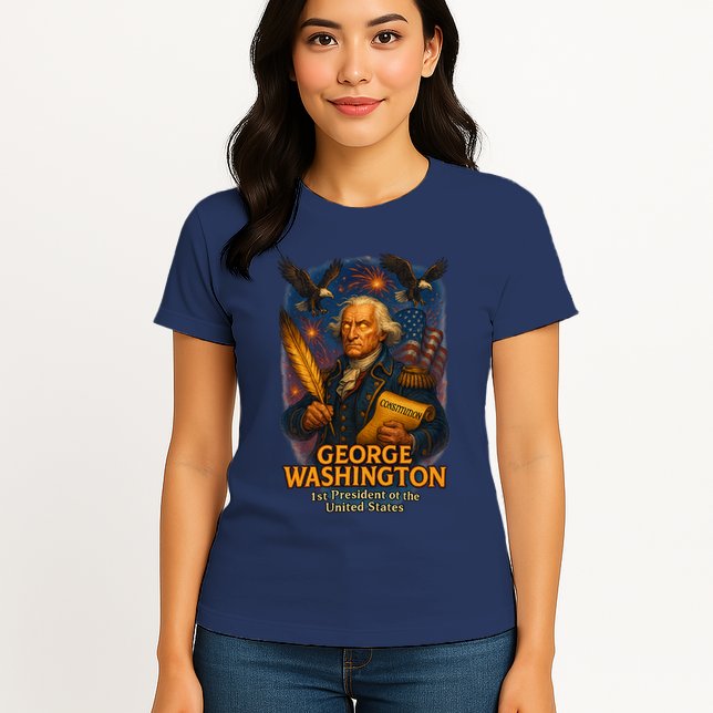 George Washington The Presidential Chronicles Womens T-Shirt