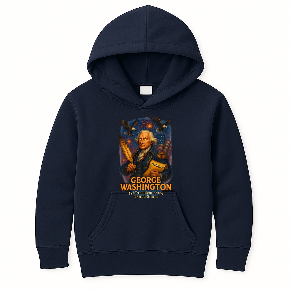 George Washington The Presidential Chronicles Kids Hoodie