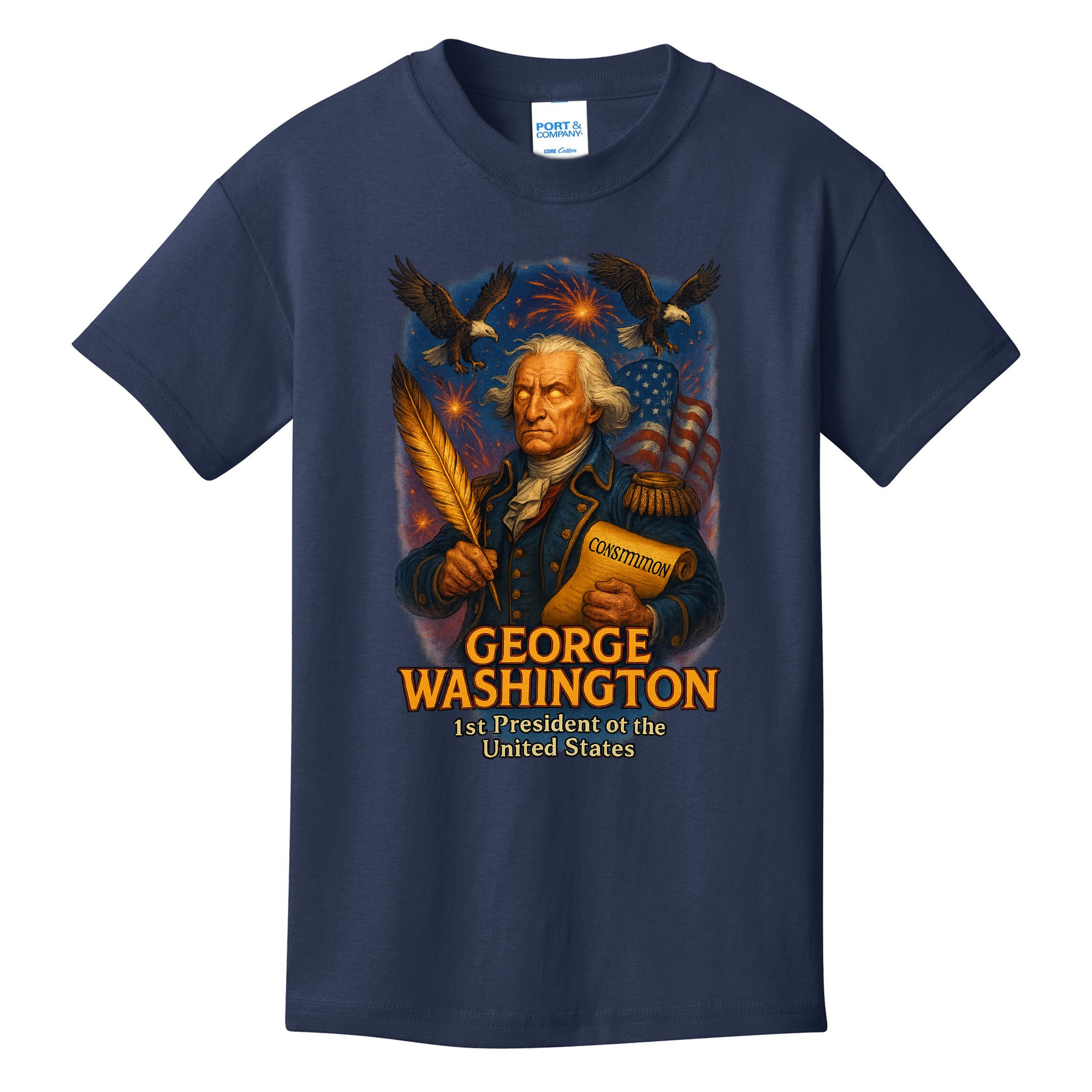 George Washington The Presidential Chronicles Kids T-Shirt