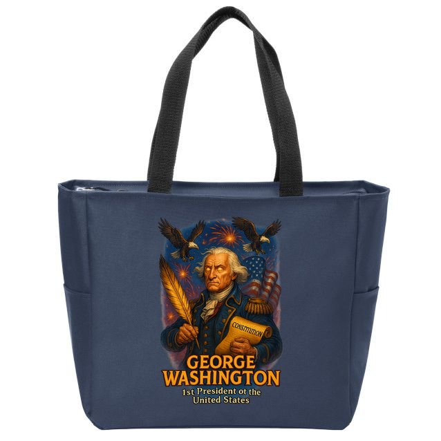 George Washington The Presidential Chronicles Zip Tote Bag