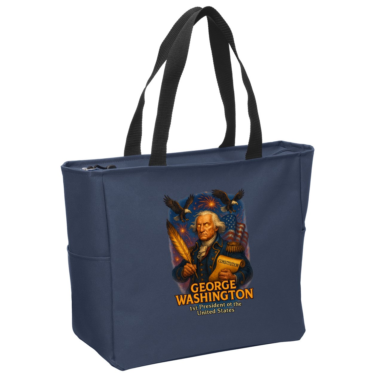 George Washington The Presidential Chronicles Zip Tote Bag