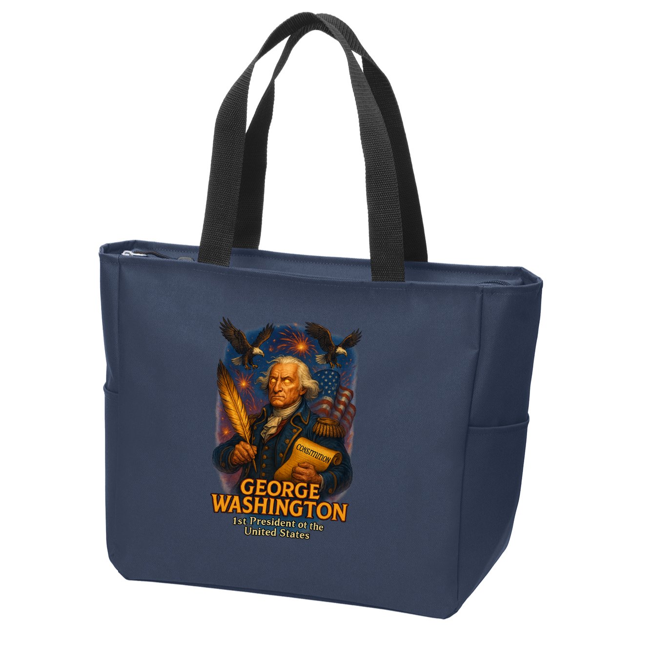 George Washington The Presidential Chronicles Zip Tote Bag