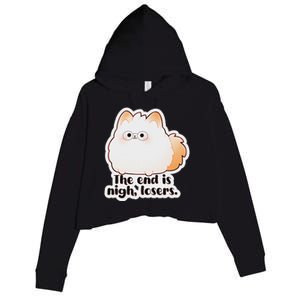 Grimble Wobblegloom The End Is Nigh Losers. Crop Fleece Hoodie