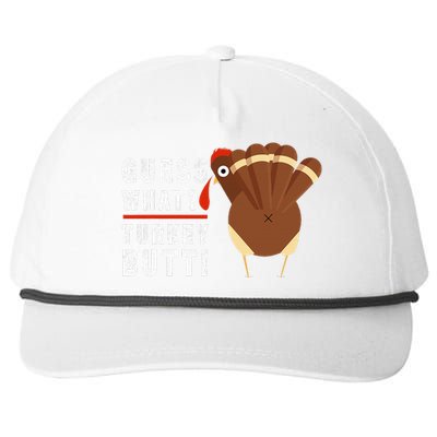 Guess What Turkey Pilgrim Funny Thanksgiving Snapback Five-Panel Rope Hat