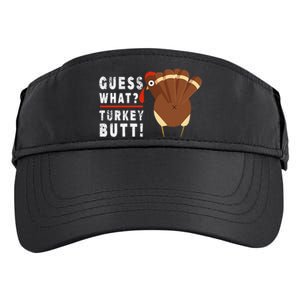 Guess What Turkey Pilgrim Funny Thanksgiving Adult Drive Performance Visor