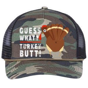 Guess What Turkey Pilgrim Funny Thanksgiving Retro Rope Trucker Hat Cap