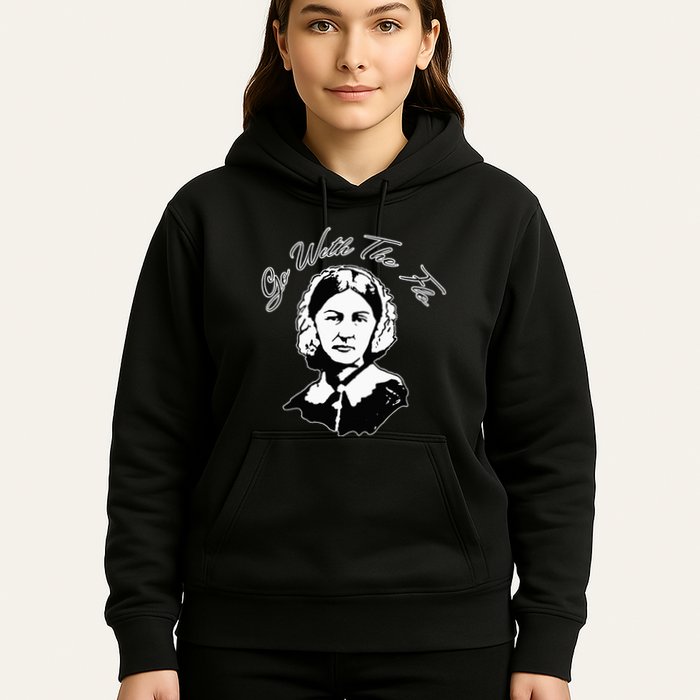 Go With The Flo Florence Nightingale Funny Nurse Hoodie