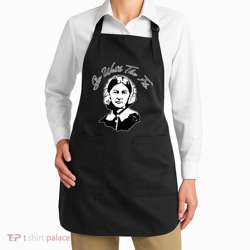 Go With The Flo Florence Nightingale Funny Nurse Apron