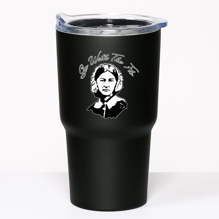 Go With The Flo Florence Nightingale Funny Nurse Tumbler