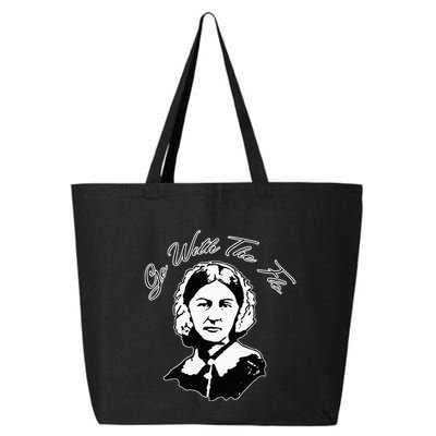 Go With The Flo Florence Nightingale Funny Nurse 25L Jumbo Tote
