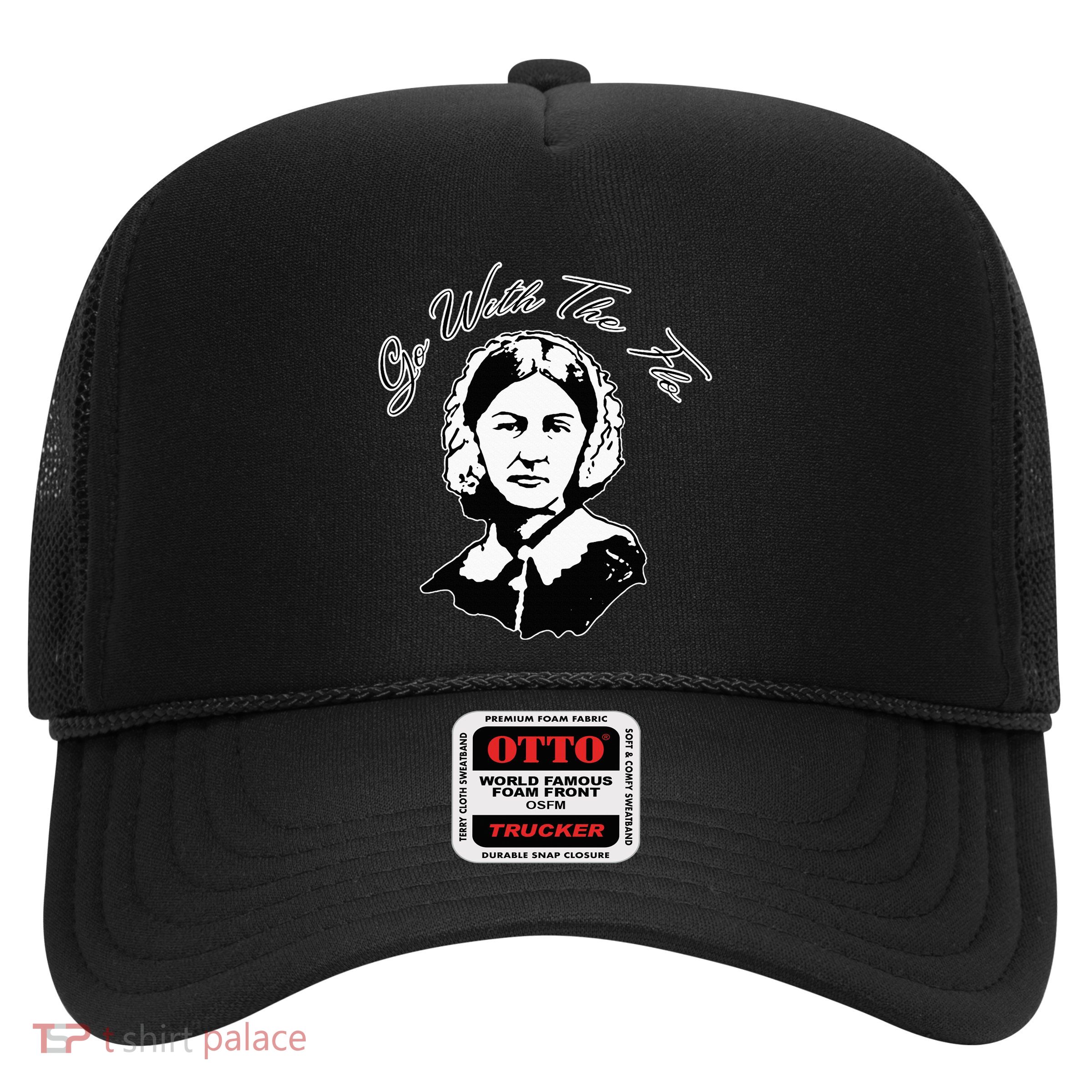 Go With The Flo Florence Nightingale Funny Nurse Trucker Hat