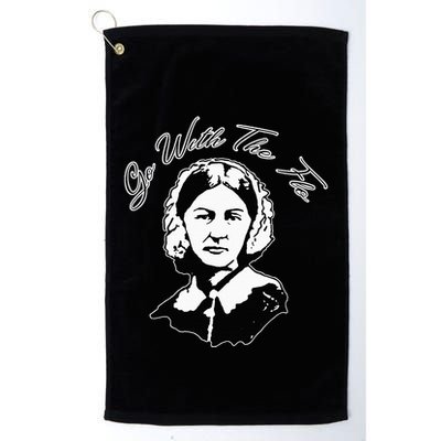 Go With The Flo Florence Nightingale Funny Nurse Golf Towel