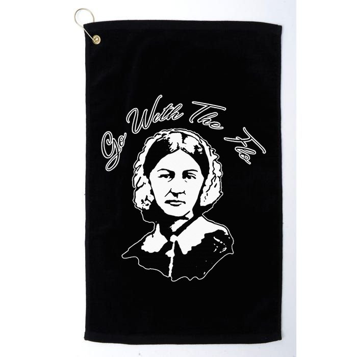 Go With The Flo Florence Nightingale Funny Nurse Golf Towel