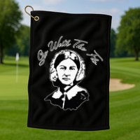 Go With The Flo Florence Nightingale Funny Nurse Golf Towel