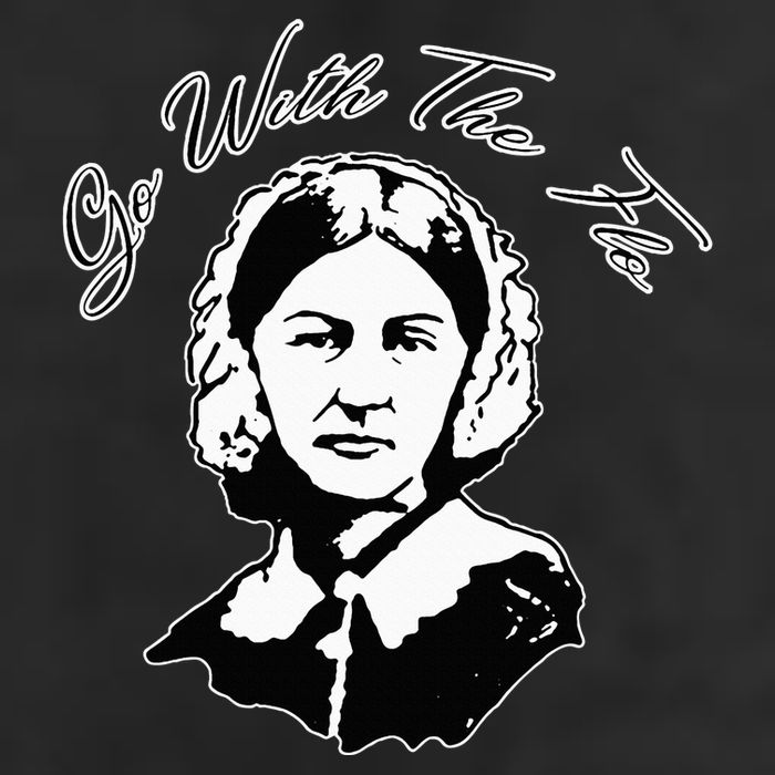 Go With The Flo Florence Nightingale Funny Nurse Golf Towel