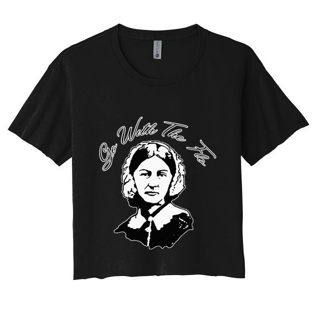 Go With The Flo Florence Nightingale Funny Nurse Crop Top