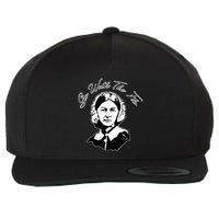 Go With The Flo Florence Nightingale Funny Nurse Wool Snapback Cap