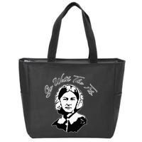 Go With The Flo Florence Nightingale Funny Nurse Zip Tote Bag