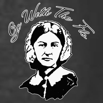 Go With The Flo Florence Nightingale Funny Nurse T-Shirt