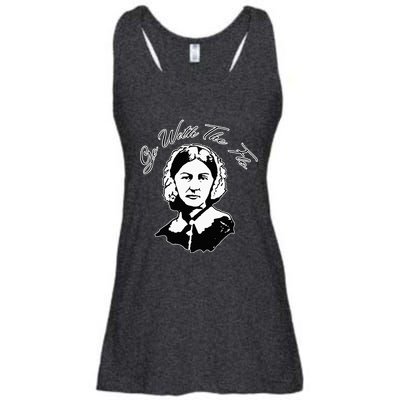 Go With The Flo Florence Nightingale Funny Nurse Ladies Essential Flowy Tank